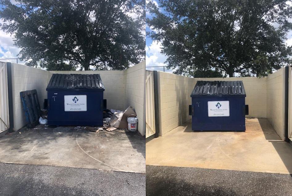 dumpster pad power washing and cleaning in albuquerque