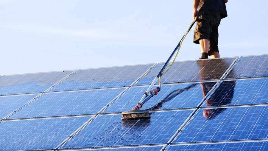solar panel soft washing and cleaning in Albuquerque